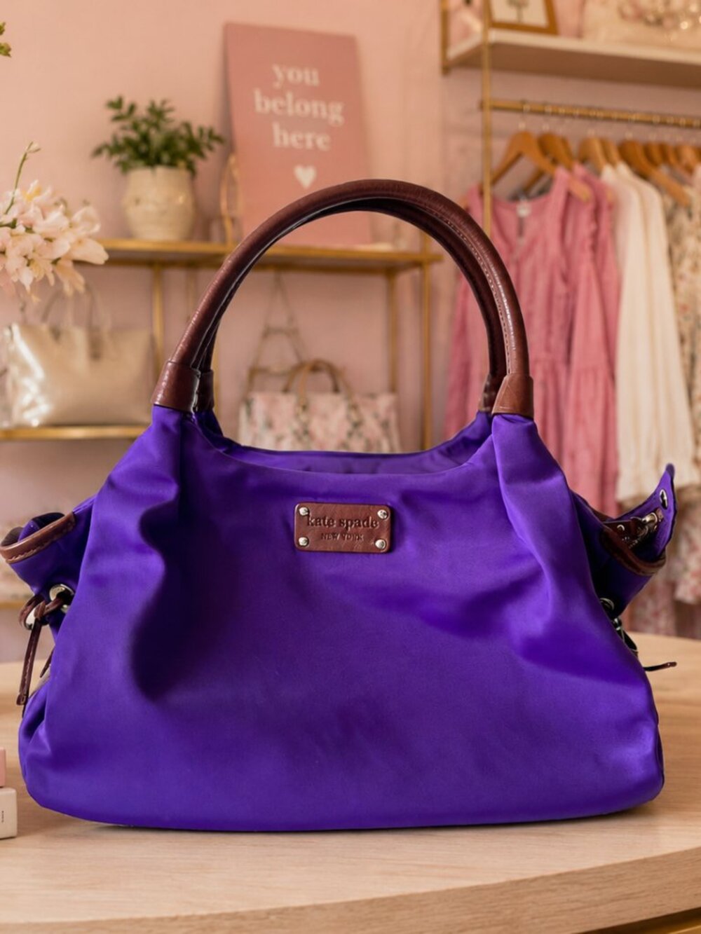 Kate Spade Grammercy Park Stevie Y2K in Nylon, African Violet (purple)- Y2